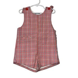 Vintage Samara Red White Blue Seersucker Romper 3T